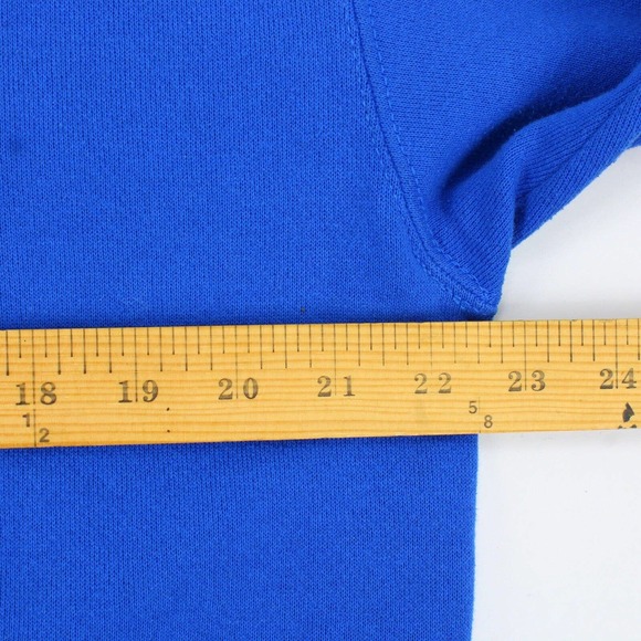 Vintage Tommy Hilfiger Sweatshirt Embroidered Flag Logo Blue Size Large Mens - Picture 5 of 7